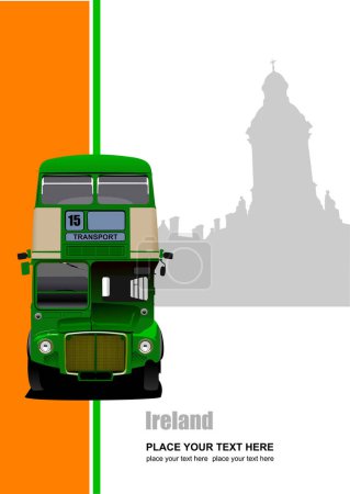 Téléchargez les illustrations : Ireland conception de bus, illustration vectorielle - en licence libre de droit