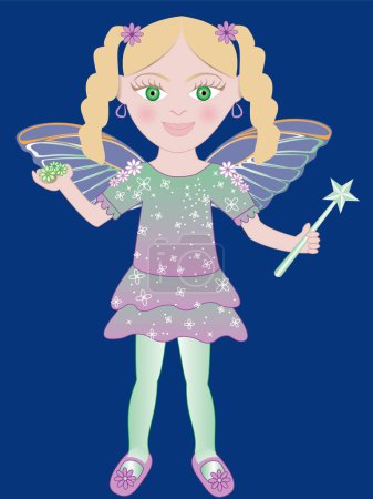 Illustration for Fairy Little Girl Costume - Royalty Free Image