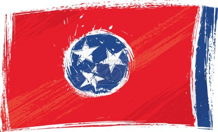 Foto de Grunge textured Tennessee - Bandera del Estado de los Estados Unidos - Imagen libre de derechos
