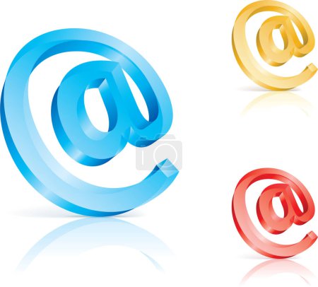 Illustration for Vector illustration of email signs - Royalty Free Image