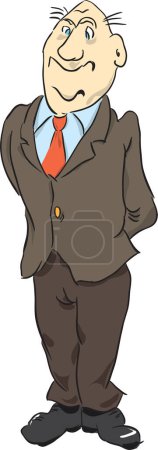 Ilustración de Hombre de negocios, ilustración vectorial de dibujos animados - Imagen libre de derechos