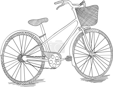 Illustration for Vector sketch of a bicycle - Royalty Free Image