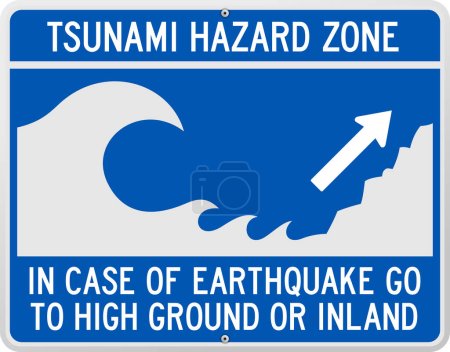 Illustration for Warning sign to do earthquake - Royalty Free Image