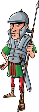 Illustration for Cartoon character of medieval warrior - Royalty Free Image
