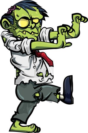 Illustration for Vector illustration of cartoon zombie - Royalty Free Image