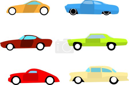 Ilustración de Conjunto de coches vector ilustración - Imagen libre de derechos
