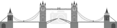Téléchargez les illustrations : London pont illustration sur fond blanc - en licence libre de droit