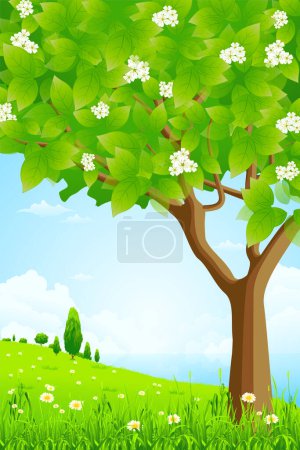 Illustration for Illustration of tree in nature - Royalty Free Image