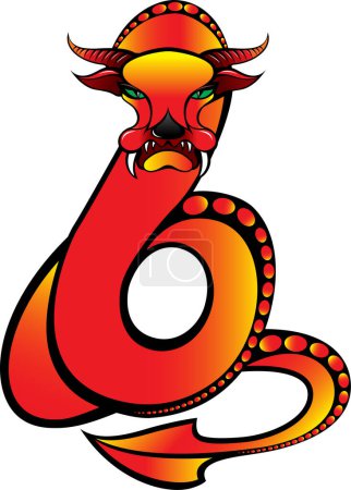 Illustration for Chinese new year dragon - Royalty Free Image