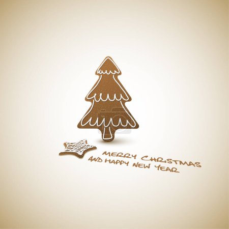 Illustration for Cookie christmas tree vector illustration - Royalty Free Image