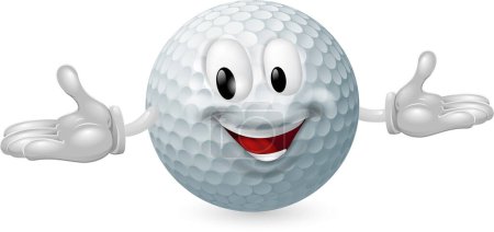 Téléchargez les illustrations : Balle de golf isolée sur fond blanc - en licence libre de droit