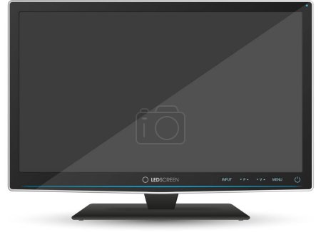 Illustration for Illustration of Fictitious Modern TV on White Background - Royalty Free Image