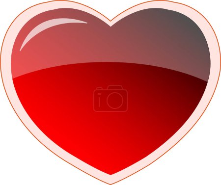 Illustration for Vector red valentine heart - Royalty Free Image