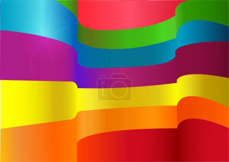 Illustration for Vector illustration. rainbow colored banner. - Royalty Free Image