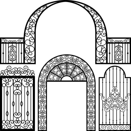 Téléchargez les illustrations : L'arche avec un ornement décoratif. - en licence libre de droit