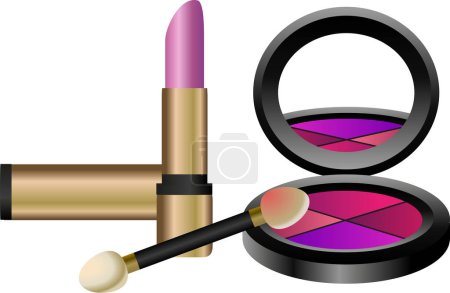 Téléchargez les illustrations : Illustration vectorielle de jeu de cosmétiques - en licence libre de droit