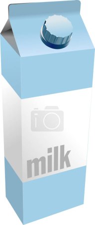Ilustración de Caja de leche 3 d ilustración - Imagen libre de derechos