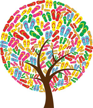 Illustration for Tree with colorful leaves - Royalty Free Image