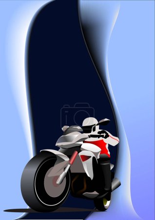 Illustration for Illustration of man riding motorcycle - Royalty Free Image