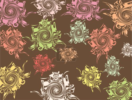 Illustration for Vector illustration of background with floral elements - Royalty Free Image