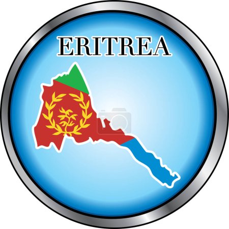 Illustration for Eritrea Round Button vector illustration - Royalty Free Image
