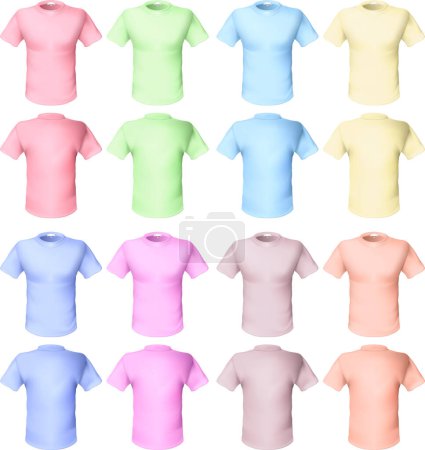 Illustration for Collection of t - shirts isolated on white background - Royalty Free Image