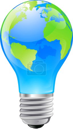 Illustration for Globe with light lamp - Royalty Free Image