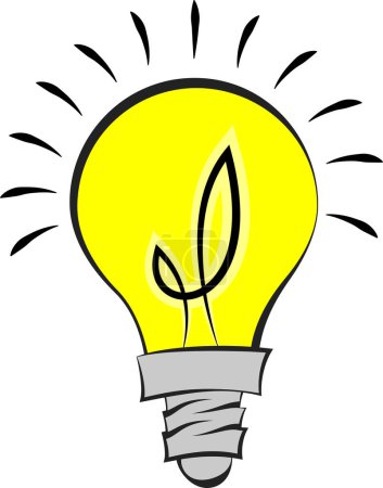 Illustration for Light bulb idea concept - Royalty Free Image