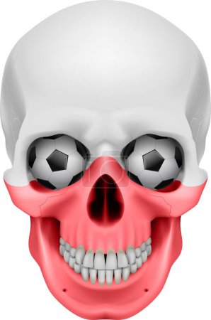 Illustration for Human skull with teeth. 3 d illustration. - Royalty Free Image