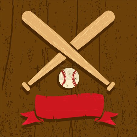 Illustration for Baseball bats and ball - Royalty Free Image