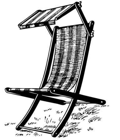 Illustration for Wooden chair on white background - Royalty Free Image