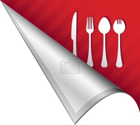 Illustration for Vector set with red and white knife. - Royalty Free Image