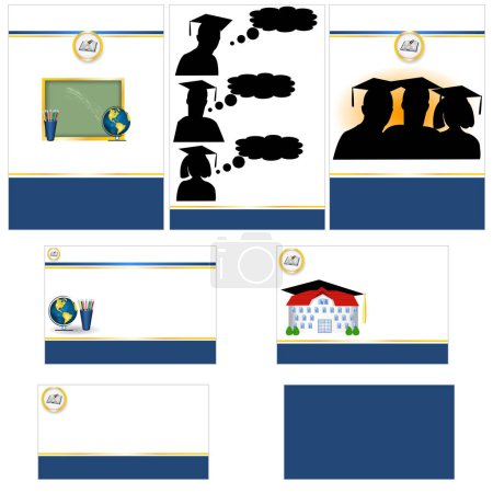 Illustration for School board banners template - Royalty Free Image