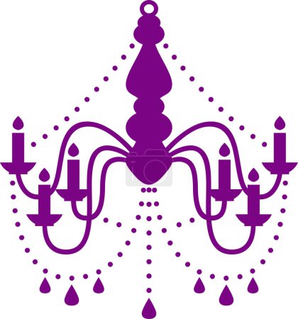Illustration for Vector illustration of a chandelier - Royalty Free Image