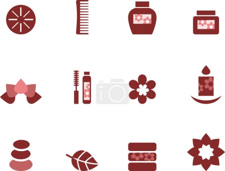 Illustration for Vector set of beauty and spa icons - Royalty Free Image