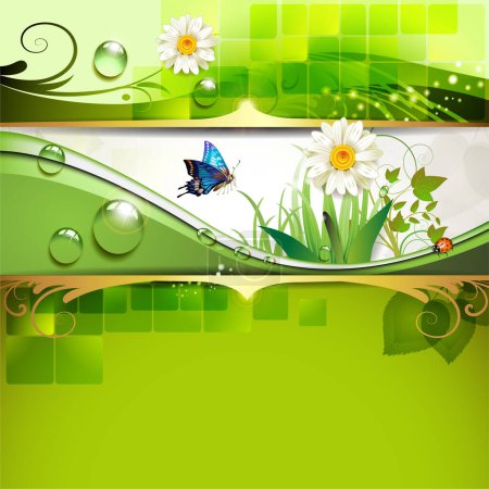 Illustration for Floral background vector illustration - Royalty Free Image