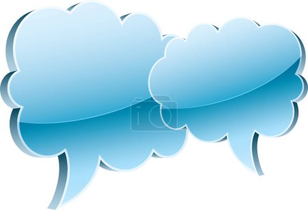 Ilustración de Ilustración vectorial de una burbuja de habla azul - Imagen libre de derechos