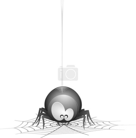 Téléchargez les illustrations : Illustration d'araignée sur bande dessinée web - en licence libre de droit