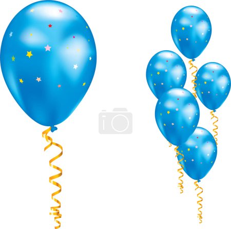Ilustración de Set de globos sobre fondo blanco - Imagen libre de derechos