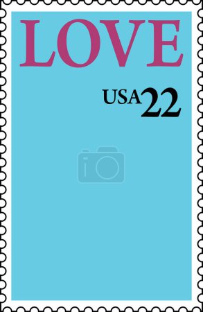 Ilustración de Amor EE.UU. 22 sello - Imagen libre de derechos