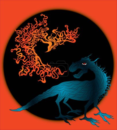 Téléchargez les illustrations : Signe chinois du zodiaque du dragon - en licence libre de droit
