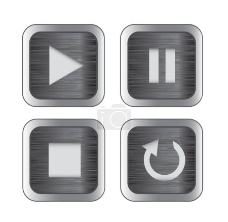 Illustration for Multimedia control icon set - Royalty Free Image