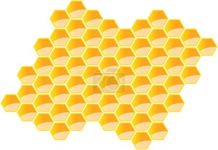 Ilustración de Panales con diseño de ilustración hexagones - Imagen libre de derechos