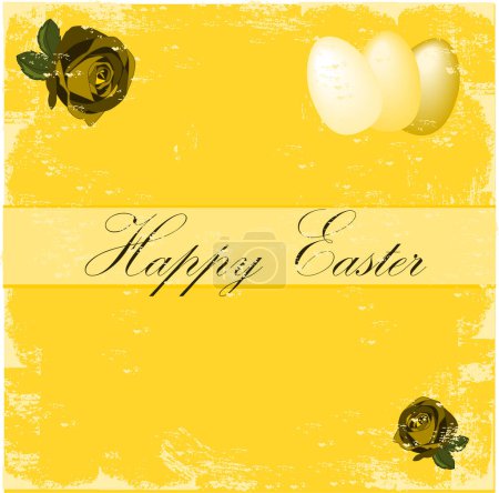 Ilustración de Tarjeta de felicitación feliz Pascua - Imagen libre de derechos