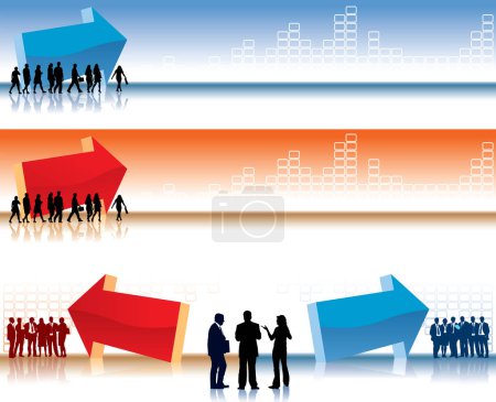 Illustration for Business people and teamwork in the world - Royalty Free Image