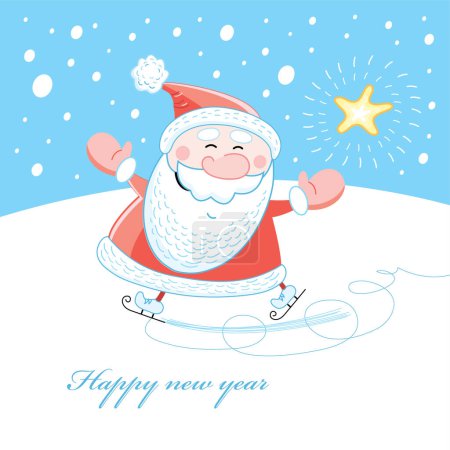 Ilustración de Santa Claus con barba. ilustración - Imagen libre de derechos