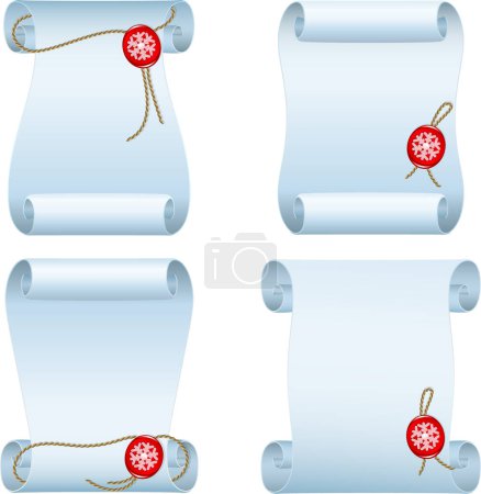 Illustration for Set of vector labels with christmas decoration - Royalty Free Image