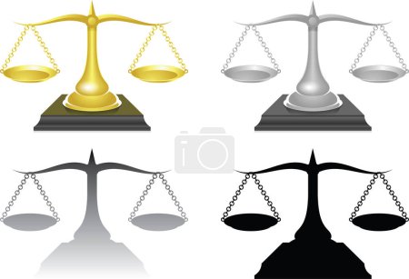 Téléchargez les illustrations : Illustration vectorielle de l'échelle de justice
. - en licence libre de droit