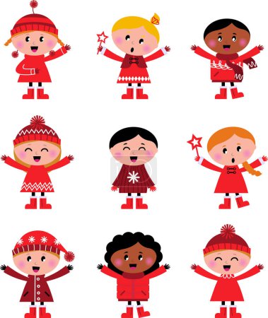 Illustration for Christmas kids. vector illustration. - Royalty Free Image