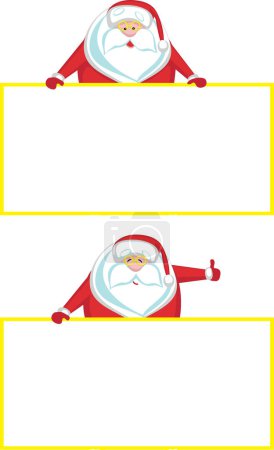 Illustration for Santa claus with christmas card - Royalty Free Image